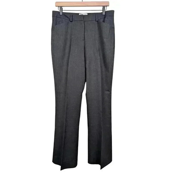 Pendleton Charcoal Gray Virgin Wool Trousers Pants Women 10 High Rise Pleated